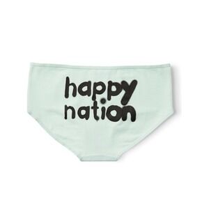 Happy Nation Hipster Underwear Girls 14/16 Green NWT Cotton Graphic Print C282